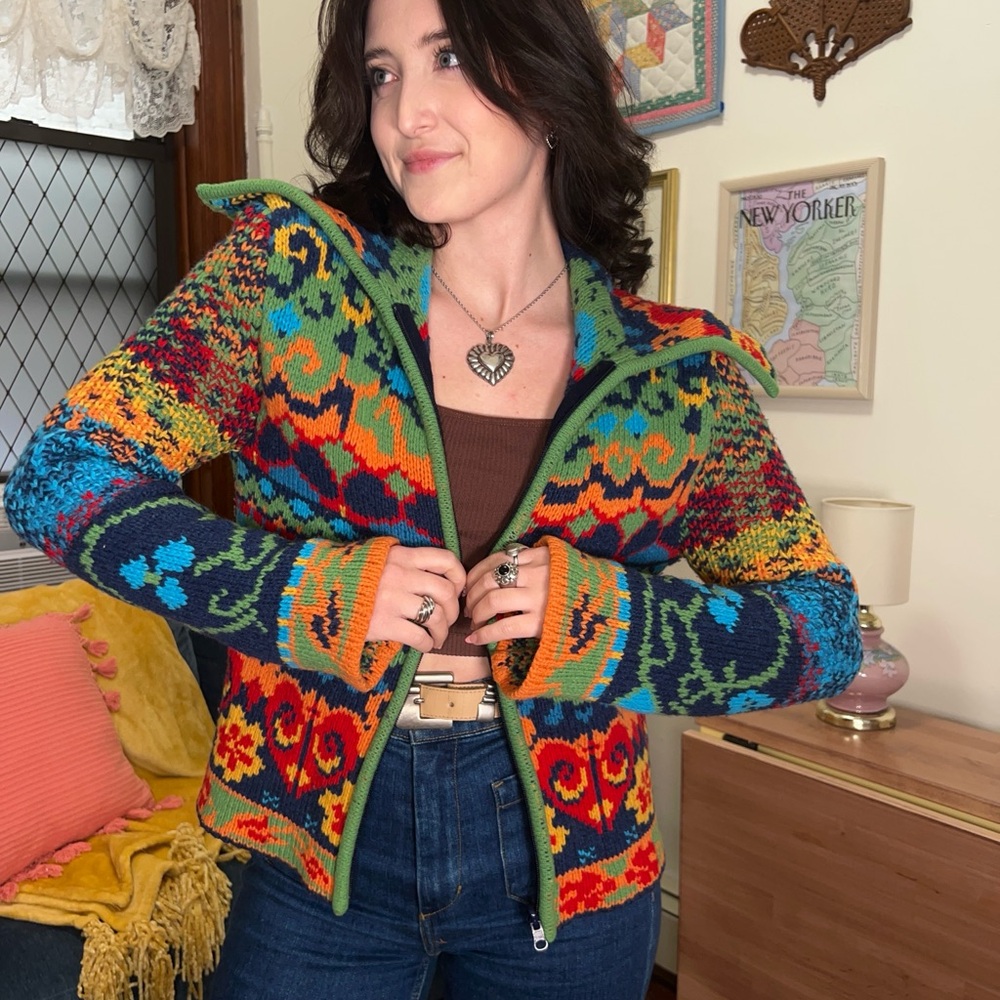 SOLD IVKO Zip Up Sweater